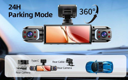 360 ° 4-channel/3-channel 1080P High-definition Ultimate Safety Driving Recorder Set, Car Camera 1080P Front And 720P Front, Back, Left, Right Full Coverage, Night Vision, WDR, G Sensor, Loop Recording - Car, Optional Cardless/32GB/64GB TF Card.
