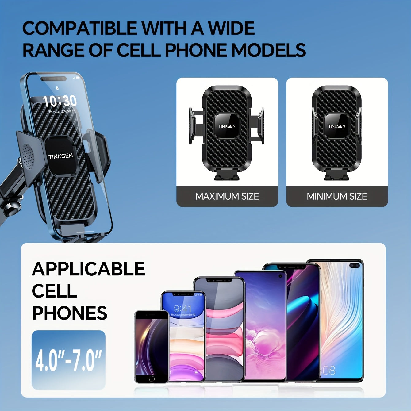 Upgraded Truck Magnetic Mobile Phone Stand - Adjustable Arm with Ergonomic Grip, Strong Suction Cup And Elliptical Design, Compatible with iPhone, Samsung, Android Smartphones, General Motors, Fashion Accessories, Texture Anti Slip Pad