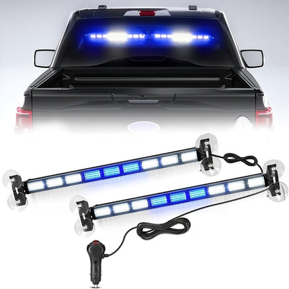 17 Inch 80W Triple Row LED Light Bar 3000LM, 3-Color Modes Emergency Flasher Off Road Work Light, 12V-24V for Cars ATV SUV Pickup Trucks Tractors Boats