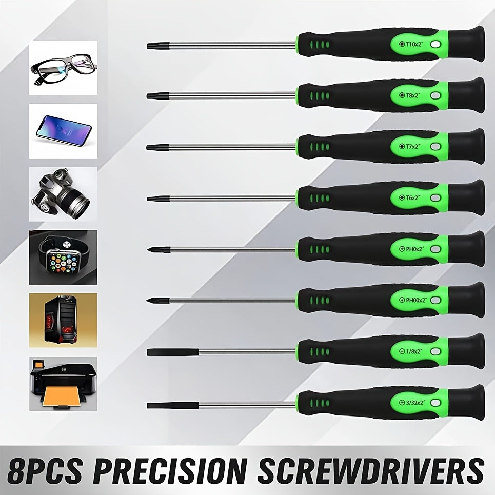 118pcs Magnetic Screwdriver Set with Plastic Organizer, Includes Precision, Slotted, Phillips, Hex, Pozidriv, Torx Screwdriver Set And Magnetizer Demagnetizer DIY Tools - Perfect Tools Gift for Men (Green/Red/Blue/Orange&Blue)