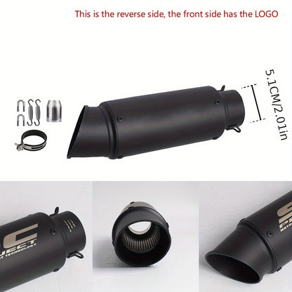 ANMIEN Sturdy Motorcycle Exhaust Pipe - 51/60Mm Diameter, Made of Stainless Steel, Compatible with NMAX 125/155, for Suzuki GSX650F, GSX1250, GSX650R, Motorcycle Exhaust, Enhances Vehicle Performance, Stylish Exhaust Design