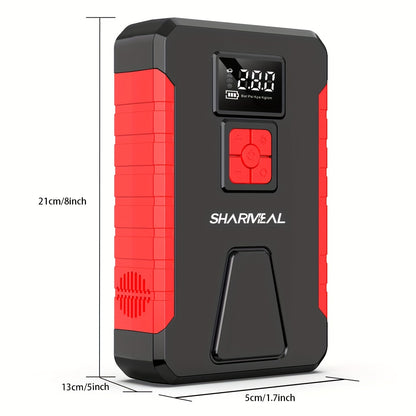 15000A-21000A Peak 350PSI 12V 17-in-1 Portable Jump Starter with Air Compressor Jump Starter, Car Battery Charger, Car Jump Starter with Air Compressor, Jump Starter Para, Car Accessories Tools, LED Light, Battery Charger, Cart Battery Charger