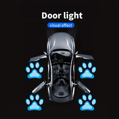 2pcs Door Light Logo LED Projector Car Door Step Courtesy Welcome Lights Cute Pattern Projection Light Festive Atmosphere Door Night Light