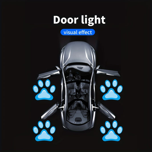 2pcs Door Light Logo LED Projector Car Door Step Courtesy Welcome Lights Cute Pattern Projection Light Festive Atmosphere Door Night Light