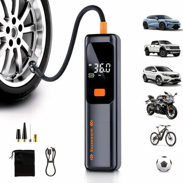 Cordless Tire Inflator 150PSI Portable Air Compressor with USB-C Charging & 3X Quick Inflate for Car Motorcycle Bicycle – One-Button Smart Pump