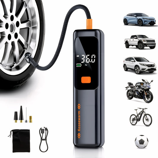 New Arrival, Tire Inflator Portable Air Compressor, 150PSI Car Tire Pump With Tire Pressure Gauge, 3X Quick One-Button Intelligent Cordless Tire Pump Suitable For Cars, Motorcycles, Bicycles, Balls, Etc, Car Accessories, Tire Air Pump For Car Tires