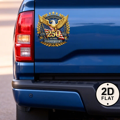 Car Stickers And Decals, Car Window Decals Vinyl, United States 250 Years Anniversary Eagle Flag Design, Automotive Decals, Funny Bumper Stickers(1/4pcs)