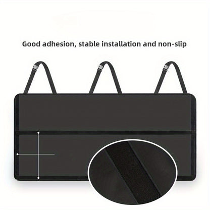 1 One Oxford Cloth Car Trunk Organizing Folders, High Capacity Adjustable Rear Seat Storage Bag, Car Trunk Storage, with Storage Pocket, Universal Fit Vehicle Interior Accessories