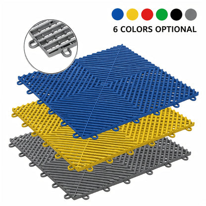25 Garage Floor Mats Multi-Purpose Auto Detailing Plastic Spliced Mesh Floor Tiles Car Wash Floor Mats Are a Must for Every Garage!