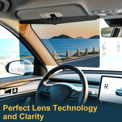 2-Pack Car Sun Visor Extender, Anti-Glare UV Protection 400 Blocker, Safety Buckle Adjustable Extension, Suitable for Safe and Comfortable Driving