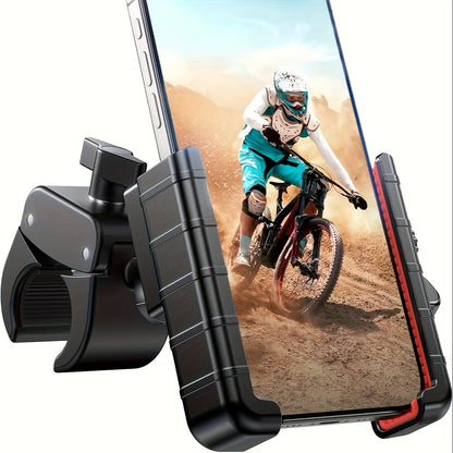 Motorcycle Phone Mount Bike Phone Holder – Quick Lock, Camera-Friendly, Universal Handlebar Clamp for iPhone Samsung 4–7" Phones, Scooter & Bicycle