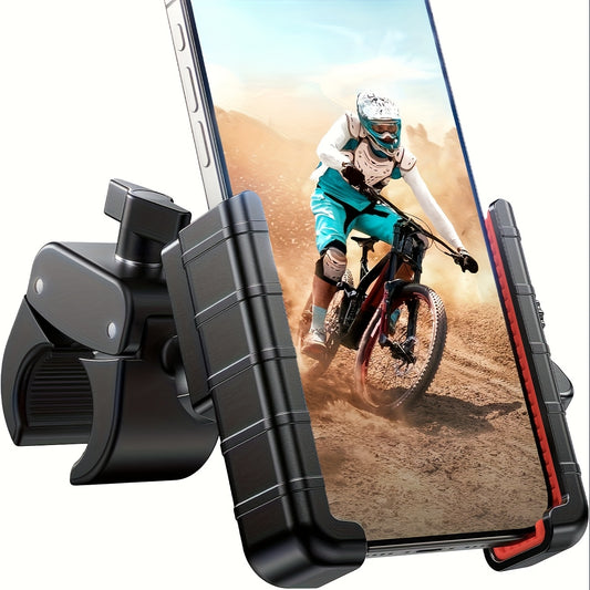 Motorcycle Phone Mount Bike Phone Holder – Quick Lock, Camera-Friendly, Universal Handlebar Clamp for iPhone Samsung 4–7" Phones, Scooter & Bicycle