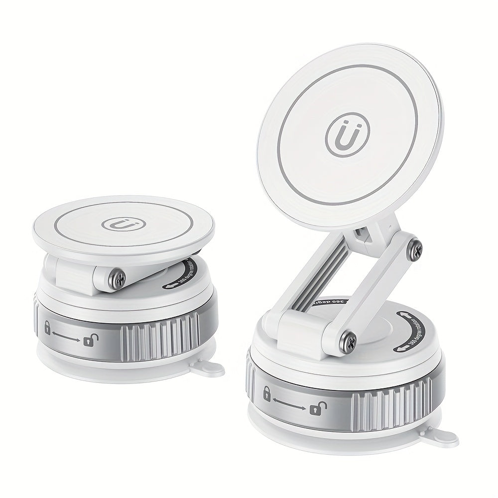 360-Degree Rotatable Magnetic Phone Holder - Compatible with for All Smartphones And Vehicles, Works with Iphone 16/15/14/12 - Compact And Foldable Car Mount with Strong Grip - Trendy Car Accessory