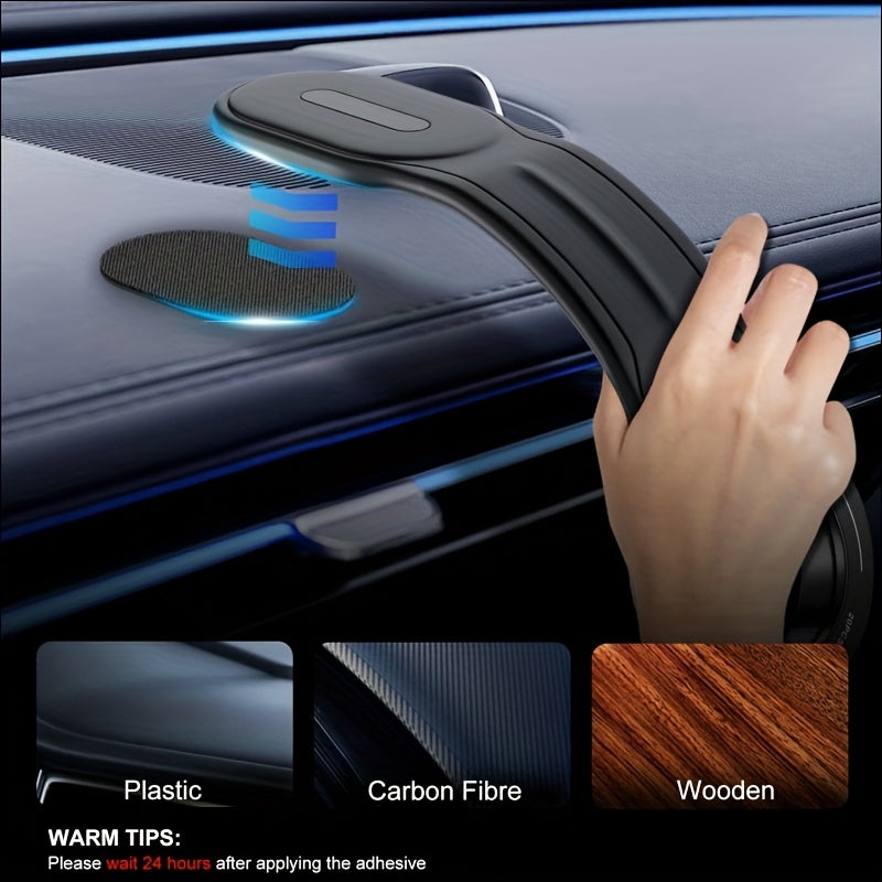 1 Fleximounts Magnetic Car Phone Holder, Detachable And Bendable Aluminum Arm, Suitable for Dashboard Installation of Most Models, Halloween, Christmas Gifts, Fashion Design, Road Trip Essentials, Modern Additions, Car Interior Additions