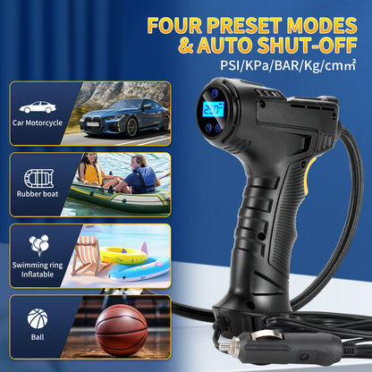 5200mah Wireless Rechargeable Air Compressor, Portable And Automatic Tire Inflator For Your Car, Bicycle And All Kinds Of Balls, Tire Inflator, Car Tire Air Pump, Tire Pressure Gauge, Portable Air Compressor, Air Pump, Tire Pump, Air Compressor