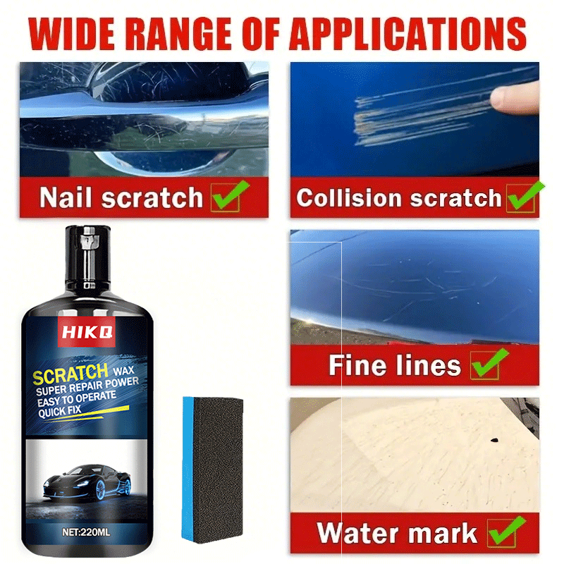 7.44oz Professional Scratch Repair Wax | Fast-Acting, Multi-Surface Scratch Remover for Cars, Motorcycles, Furniture & Appliances - Restores Surfaces to Like-New Condition in Minutes, Ideal for Car and Motorcycle Maintenance