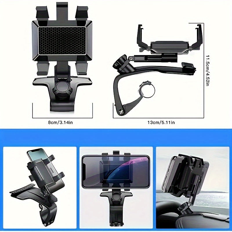 Creative Car Mobile Phone Holder Can Rotate 360 Degrees Car Dashboard Navigation Mobile Phone Holder with Parking Number Plate