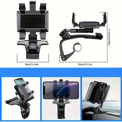 Creative Car Mobile Phone Holder Can Rotate 360 Degrees Car Dashboard Navigation Mobile Phone Holder with Parking Number Plate