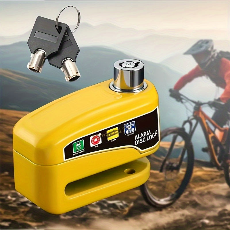 Motorcycles Handlebar Lock, Motorcycle Disc Brake Lock, Motorcycle Locks Anti-Theft Security Wheel Disc Lock, with 2 Keys for Motorbike Bike Bicycles Scooter
