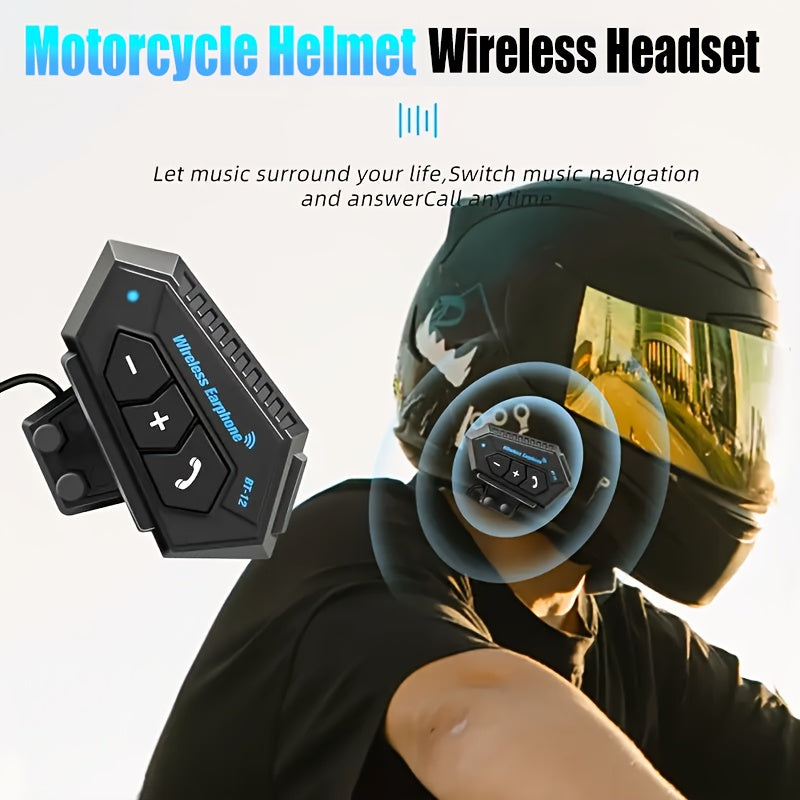 Motorcycle Helmet Bluetooth Headphones – Wireless 6.0, Hi-Fi Stereo, Noise Cancellation, Hands-Free Calls | RGB Atmosphere Light & Standard Variants