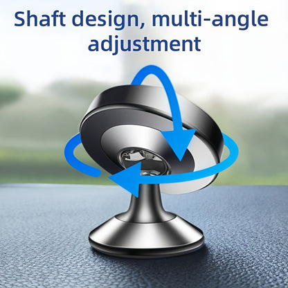 2-Pack Mini Low-Profile Magnetic Car Phone Mounts, 360° Aluminum Dashboard Holders, Strong Grip, One-Hand Use, Universal for iPhone And Android