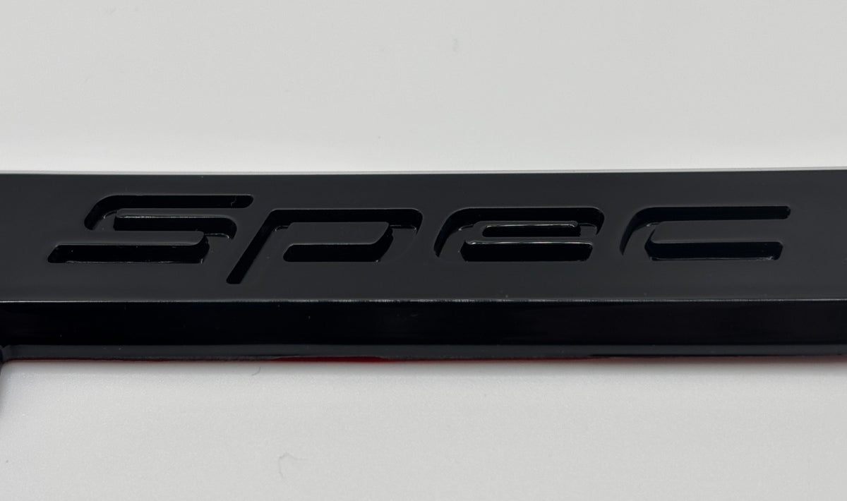 Black & Red 2PCS For Acura A-Spec Aspec Fender Rear Badge Sport Emblem Stickers