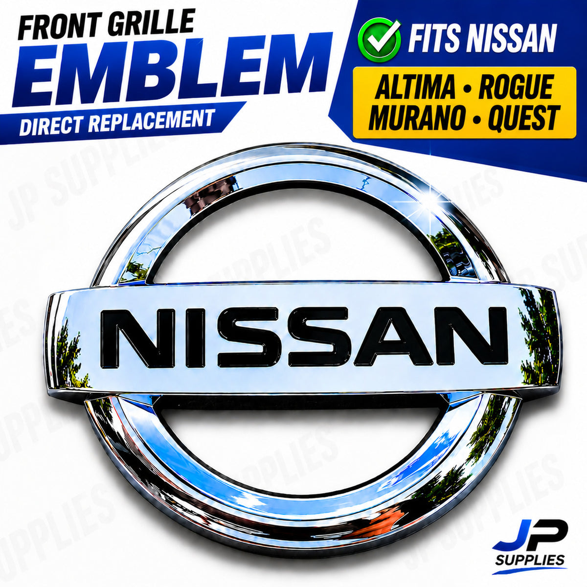 Nissan ALTIMA 13-18 Murano 15-23 Quest 11-17 Rogue 10-18 Front Grille Emblem OEM