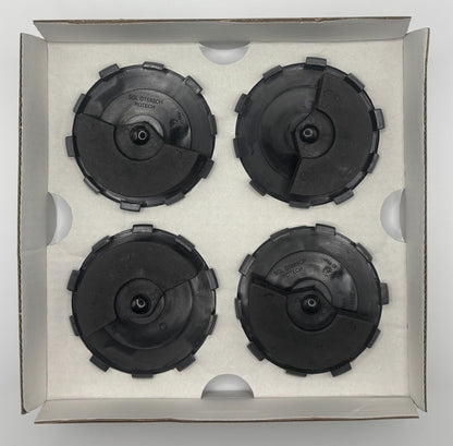 56mm 68mm Floating Center Caps Fits BMW Blue Black 50th Anniversary Set of 4