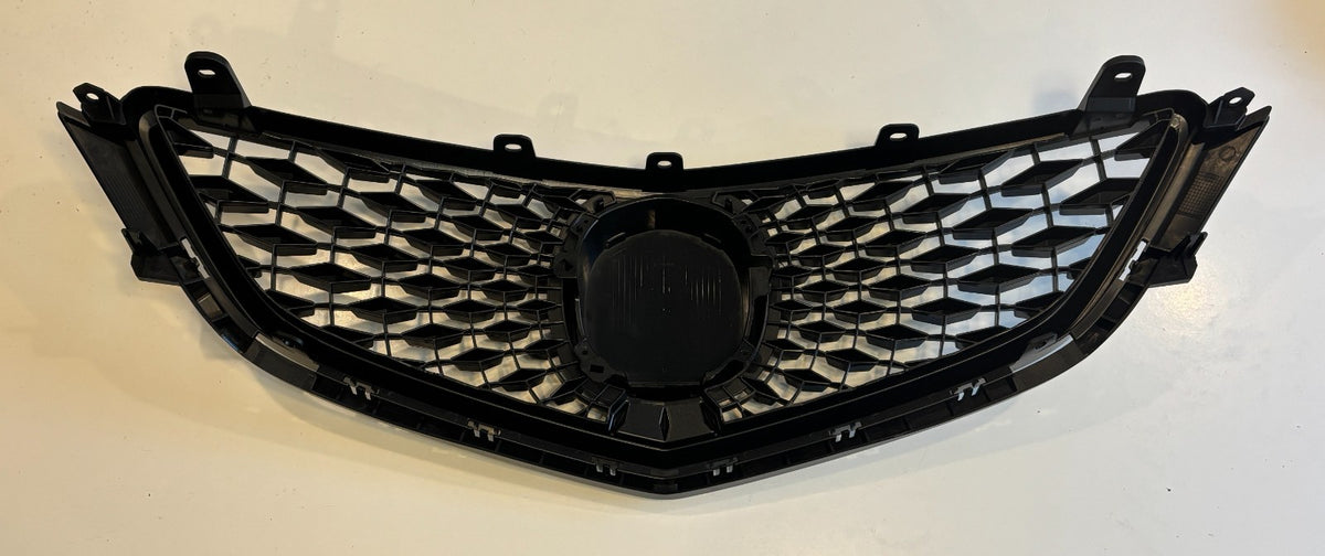 For 2015-2017 Acura TLX 2018-2020 Style Gloss Black Front Grille With OEM Emblem