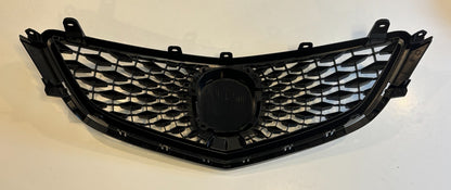 For 2015-2017 Acura TLX 2018-2020 Style Gloss Black Front Grille With OEM Emblem