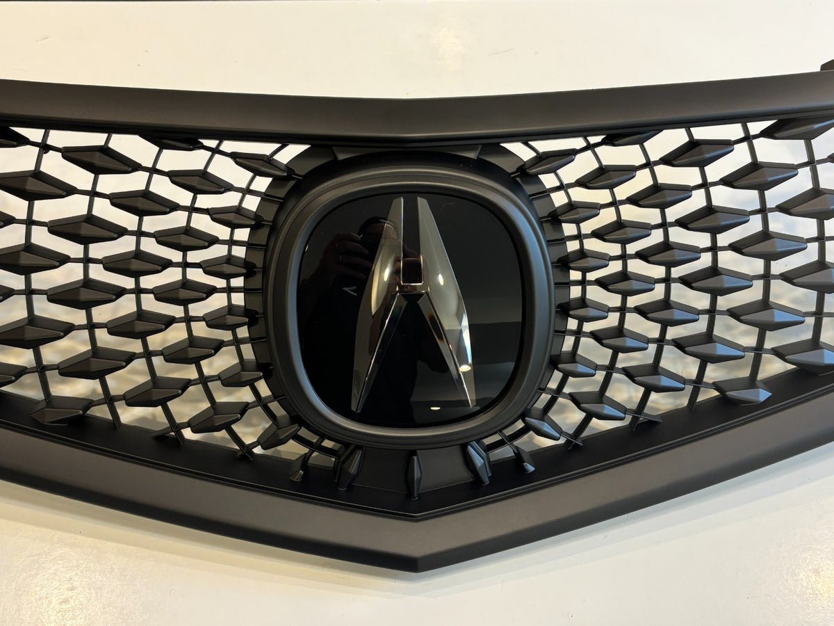 For 2018-2020 Acura TLX Front Grille Assembly All Black + OEM Take-Off Emblem