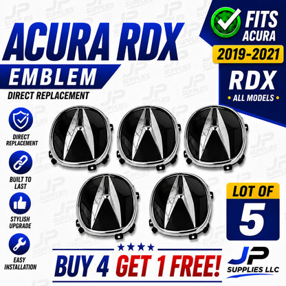 LOT OF 5 Front Grille Emblems Fits Acura RDX 2019-2021 71170-TJB-A00