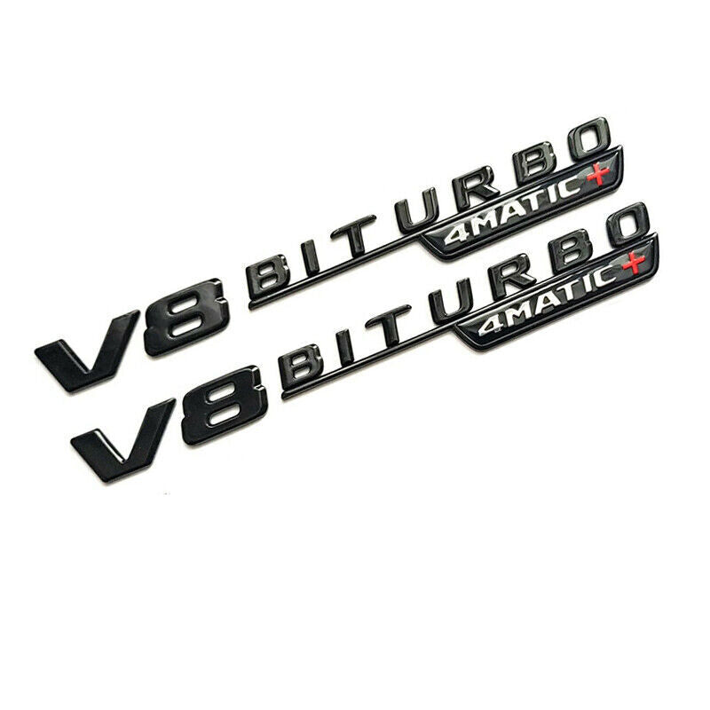 Gloss Black S63 AMG V8 Biturbo 4matic+ emblem badge For S63 W222 C217 Series