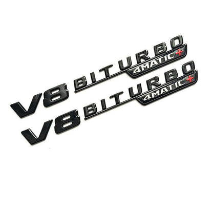 Gloss Black S63 AMG V8 Biturbo 4matic+ emblem badge For S63 W222 C217 Series