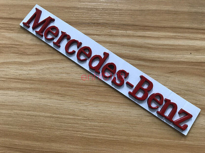 Gloss Red Logo Letters " Mercedes - Benz " Trunk Badge Emblem For Mercedes Benz
