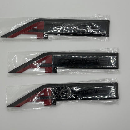 Black & Red 3PCS For Acura A-Spec Aspec Fender Rear Badge Sport Emblem Stickers