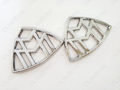 1Pair Chrome Silver Mercedes-Benz Maybach LH,RH Side Fender Sticker Emblem Badge