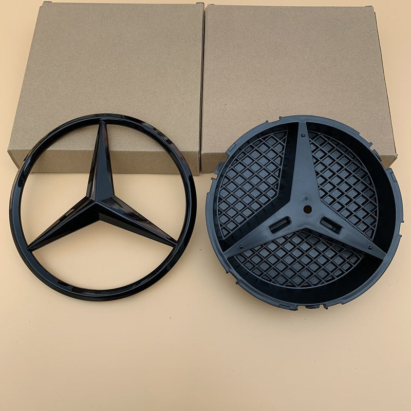 For Mercedes-Benz W205 W212 W218 W246 C117 Front Grille Star Emblem Black Badge