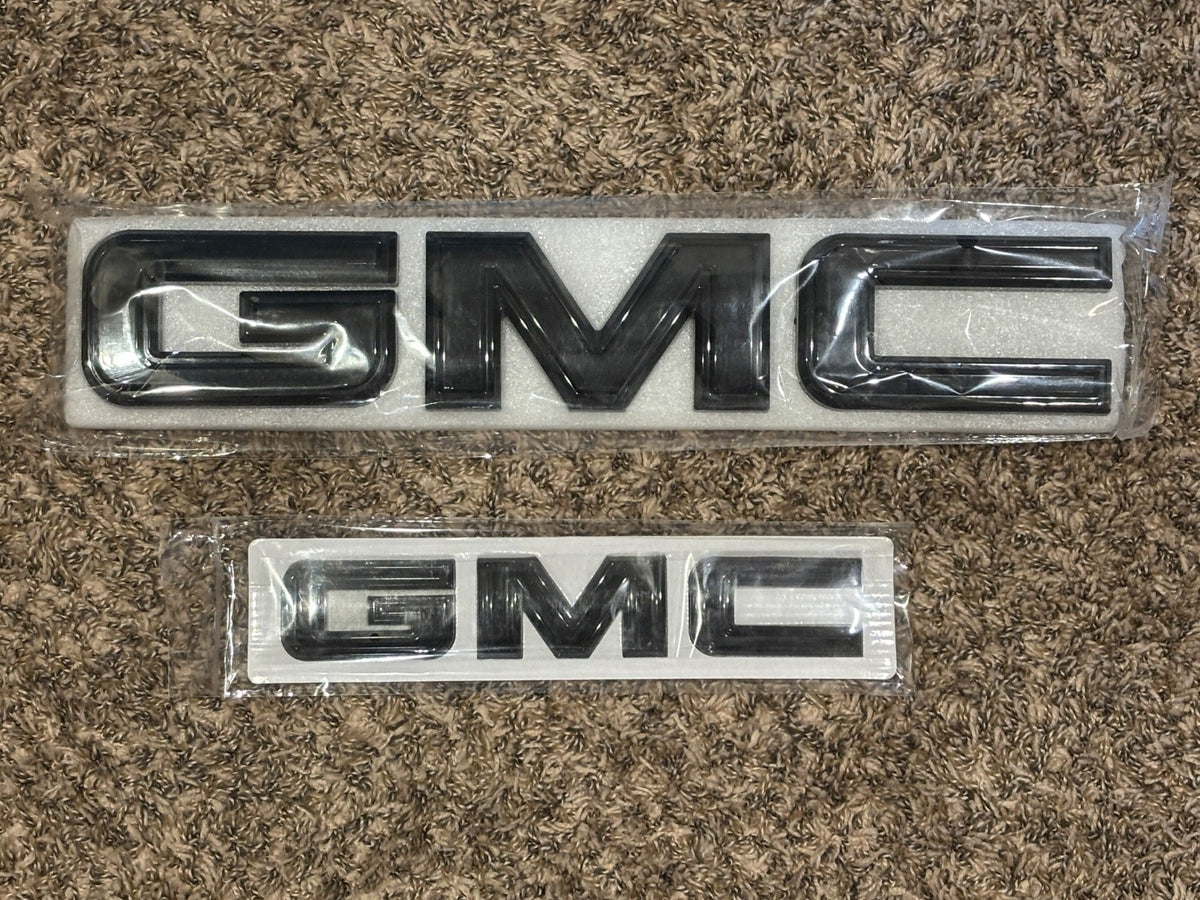 2021-2024 Only GMC Yukon Yukon XL GM Front & Rear All Black Emblem Kit 84729912