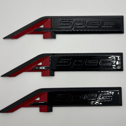 Black & Red 3PCS For Acura A-Spec Aspec Fender Rear Badge Sport Emblem Stickers
