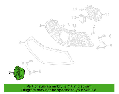 Front Grille Emblem Fits Acura RDX 2019-2021 NO CHROME TRIM 71170-TJB-A00