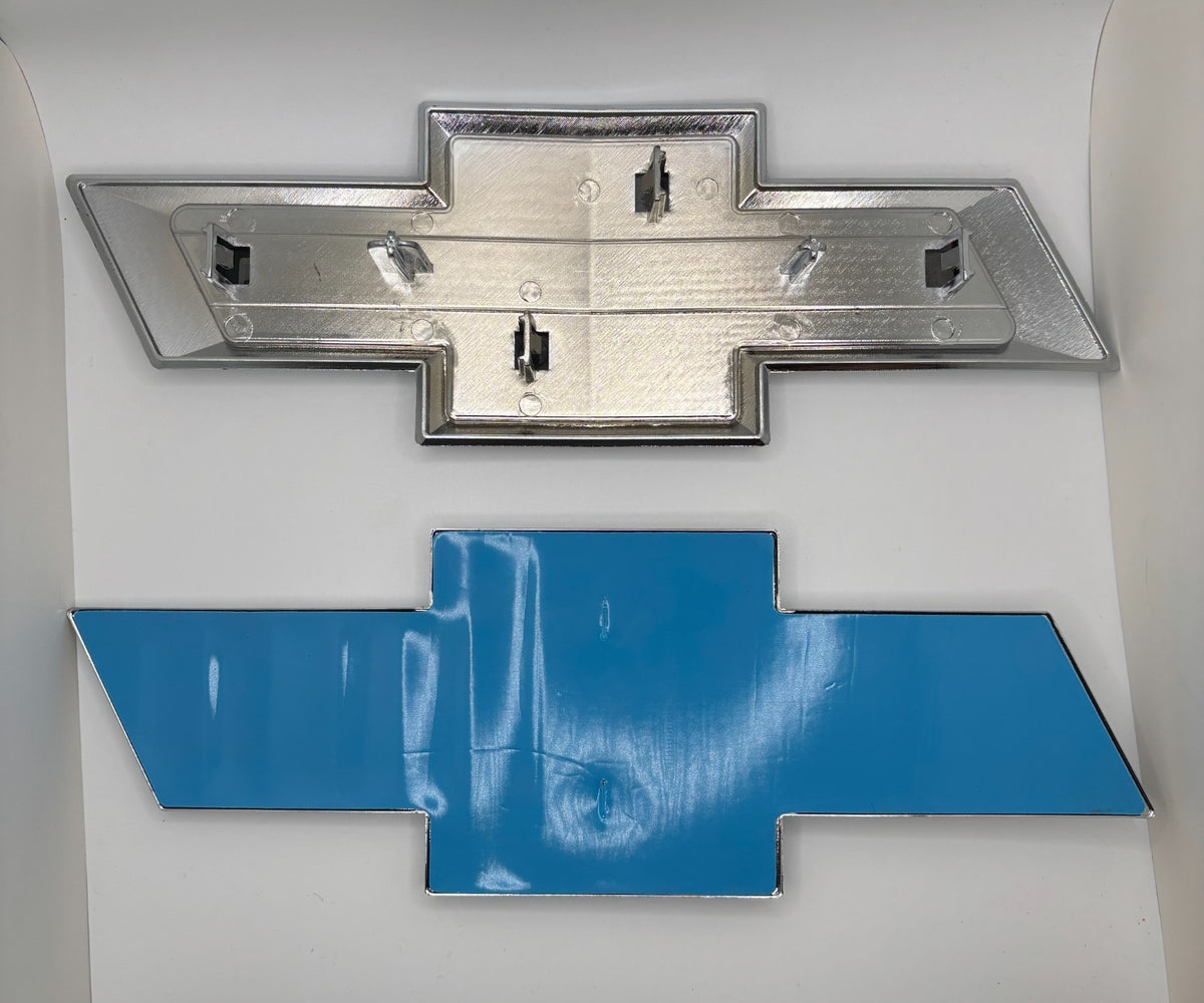 Fits Chevy Silverado Colorado Front Rear Bowtie Set Black Chrome 2014-2020