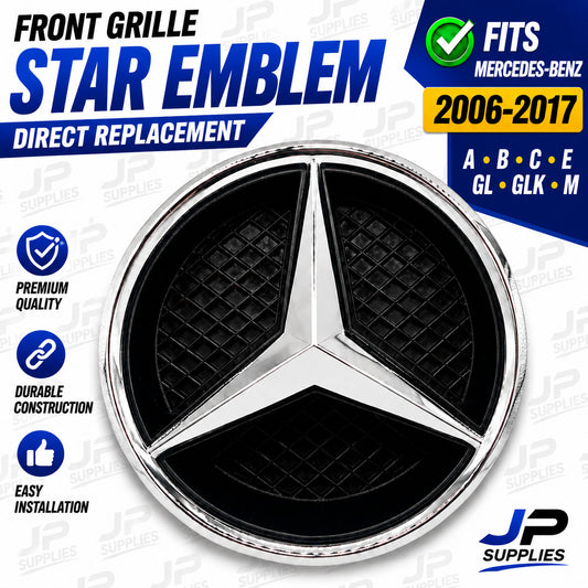 2006-2017 Mercedes-Benz Front Grille Star Emblem Badge w/ Housing A B C E GL GLK