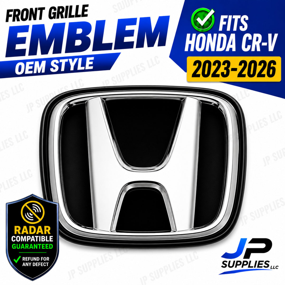 75710-3T0-J01-M1 For Honda CR-V CRV 2023-2026 Front Grille Emblem Logo Radar ACC