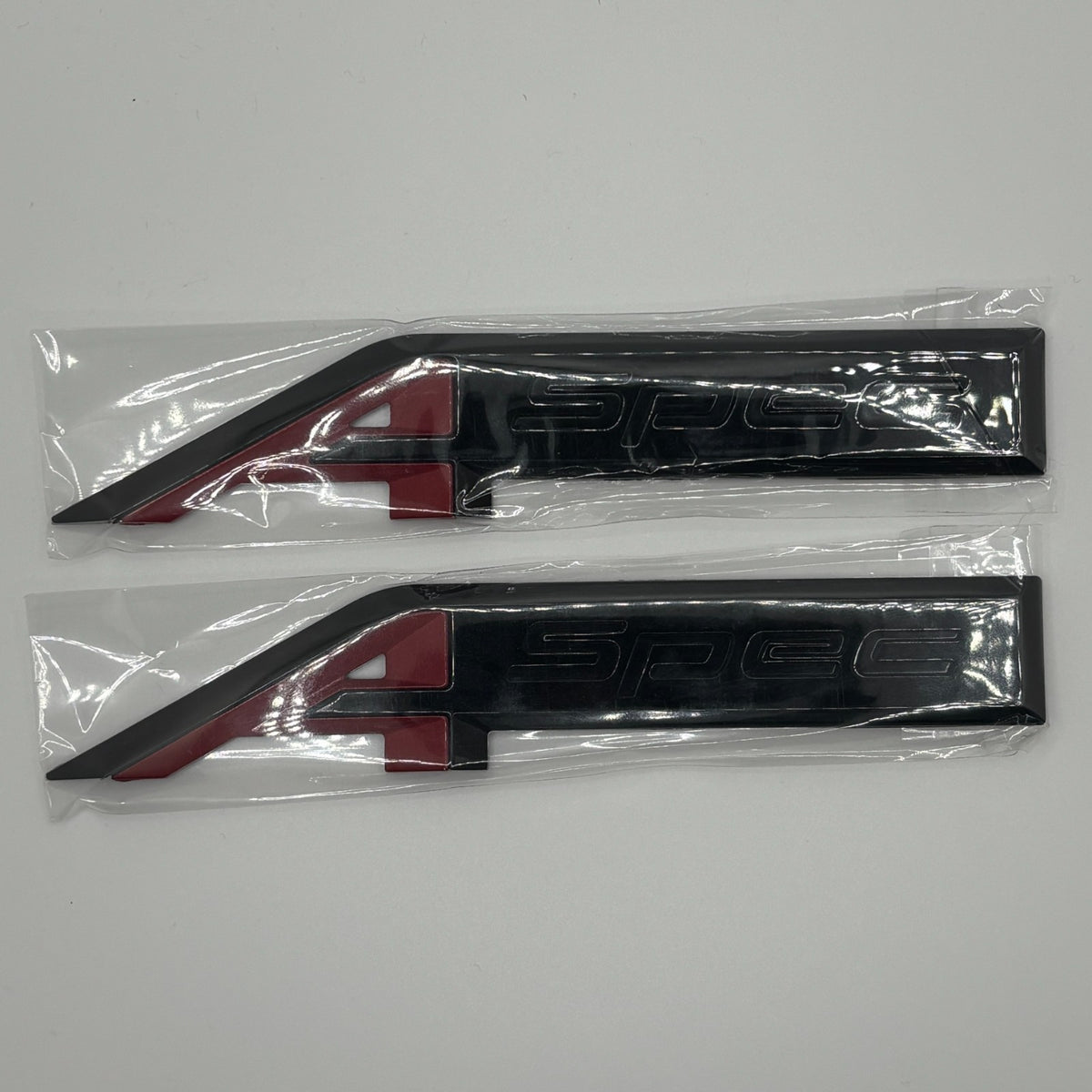 Black & Red 2PCS For Acura A-Spec Aspec Fender Rear Badge Sport Emblem Stickers