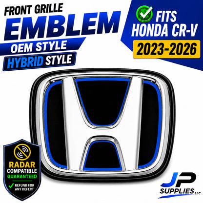 75710-3T0-J01-M1 For Honda CR-V CRV 2023-2026 Front Grille Emblem Blue Radar ACC