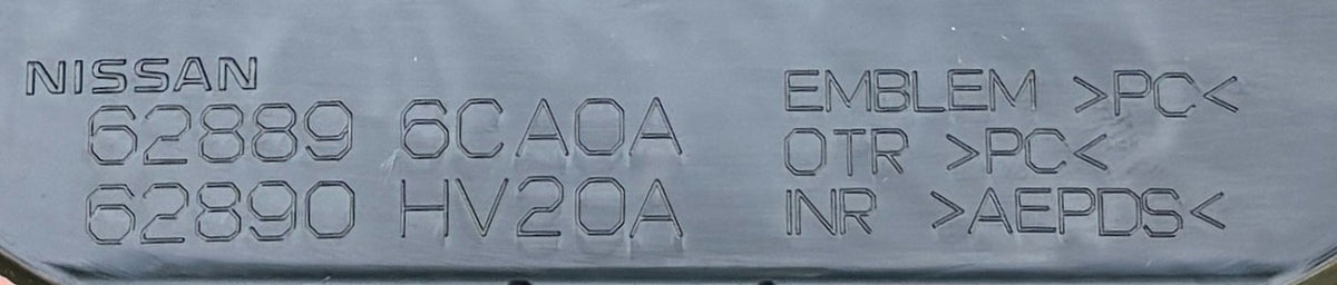 NISSAN ALTIMA Maxima NON-RADAR Front Emblem OEM 62889-6CA0A 62890-HV20A