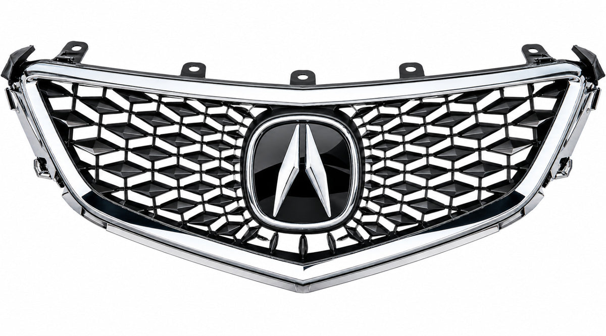 For 2015-2017 Acura TLX 2018-2020 Style Black Front Grille Chrome OEM Emblem