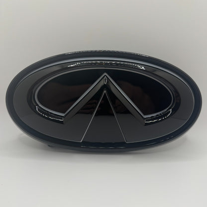 Infiniti Q50 White LED Grille Emblem Gloss Black 2014-2017