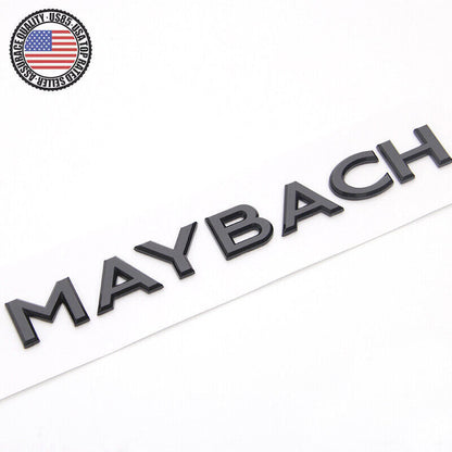 Nameplate Gloss Black Maybach Letter Emblem Trunk Hatch Sticker Maybach Badge